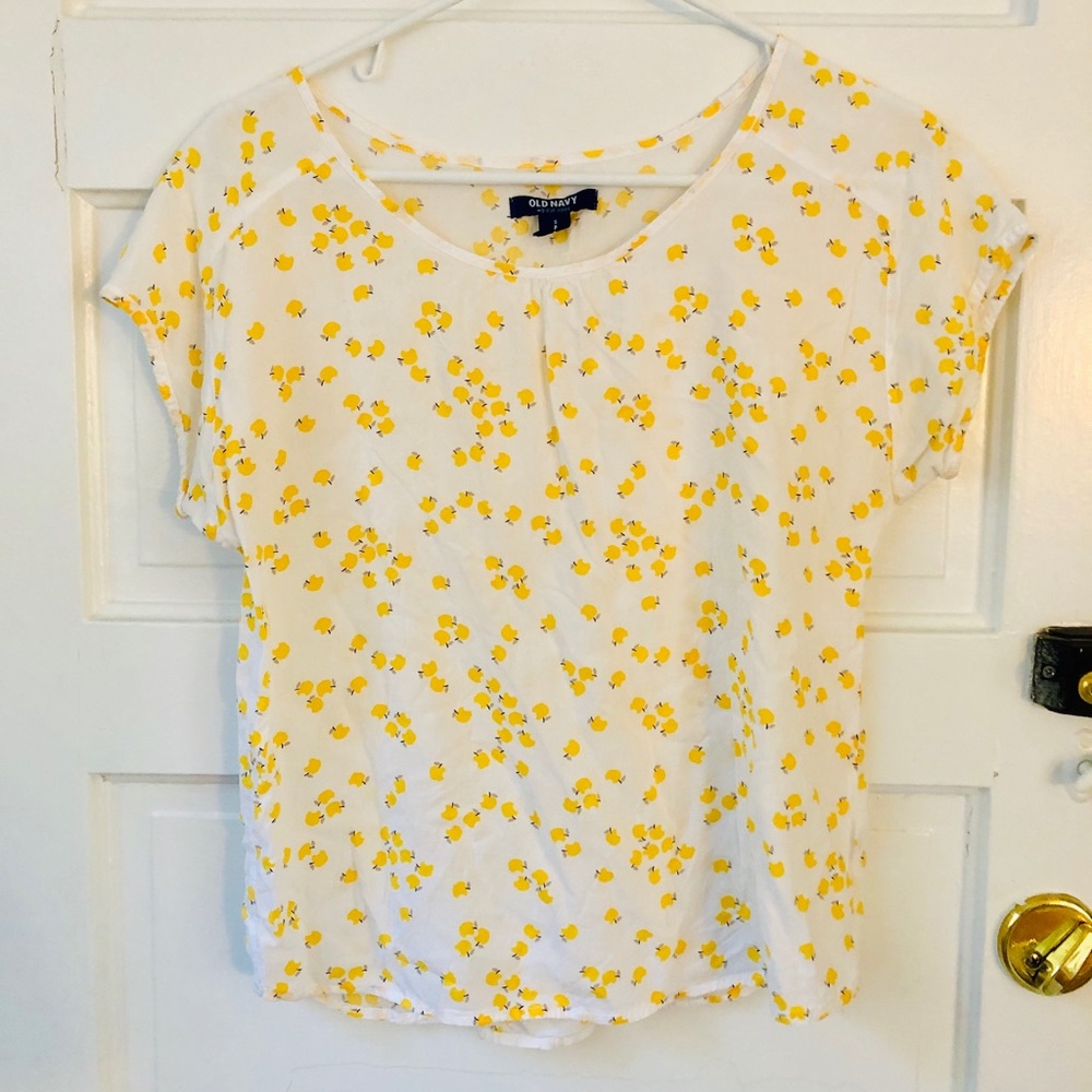 Adorable Apple Design Boxy Blouse • Old Navy